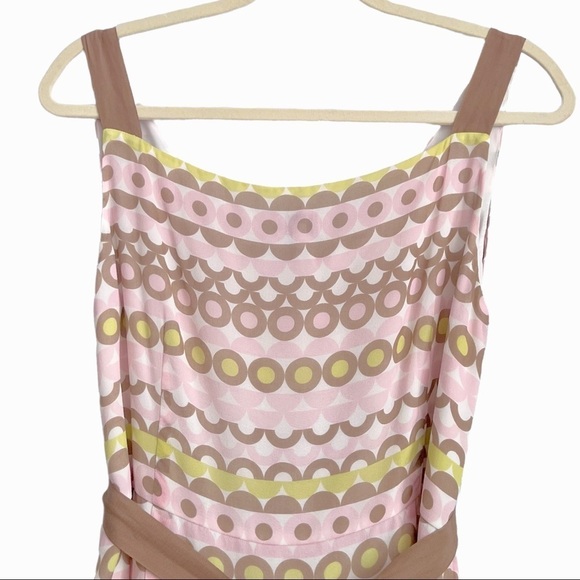 Hobbs Invitation Silk Chiffon Circle print Dress SZ 18 Multicolor - Picture 11 of 16